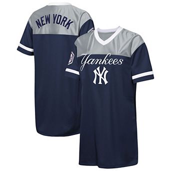 Girls Youth Outerstuff Navy New York Yankees Big League Cheer V-Neck T-Shirt Dress