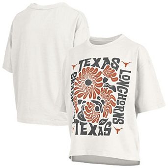 Women's Pressbox White Texas Longhorns Elena Oversized Slub T-Shirt