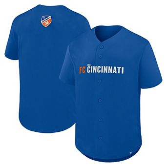 Men's Fanatics Blue FC Cincinnati Maximum Intensity Button-Up Jersey