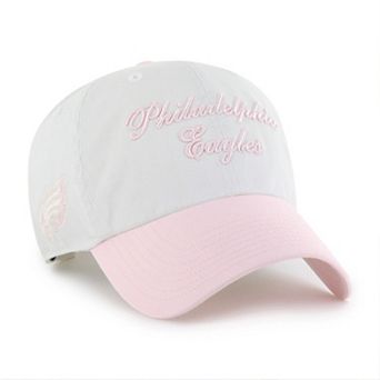 Women's '47 White Philadelphia Eagles Gelato Two-Tone Clean Up Adjustable Hat