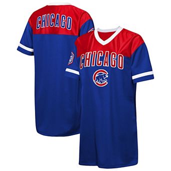 Girls Youth Outerstuff Royal Chicago Cubs Big League Cheer V-Neck T-Shirt Dress
