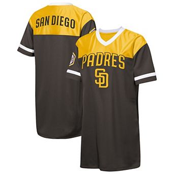 Girls Youth Outerstuff Brown San Diego Padres Big League Cheer V-Neck T-Shirt Dress