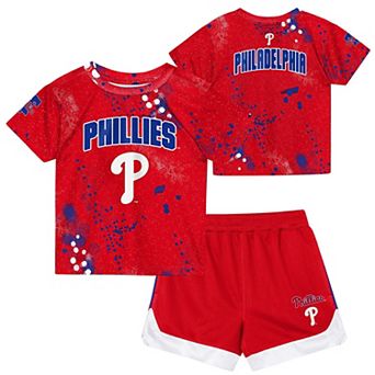 Preschool Outerstuff Red Philadelphia Phillies Pinch Hitter Infielder T-Shirt & Shorts Set