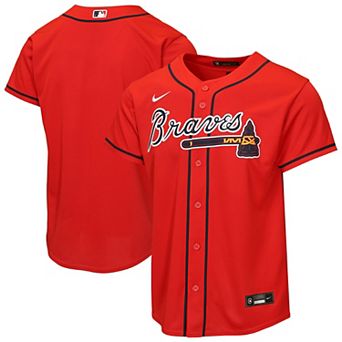 Youth Nike Red Atlanta Braves Alternate Replica Jersey