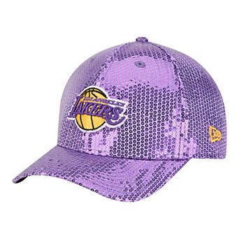 Women's New Era Purple Los Angeles Lakers Sequin M-Crown 9FORTY Adjustable Hat