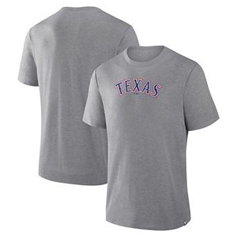 Men's Fanatics Heather Gray Texas Rangers Play Tribute Tri-Blend T-Shirt