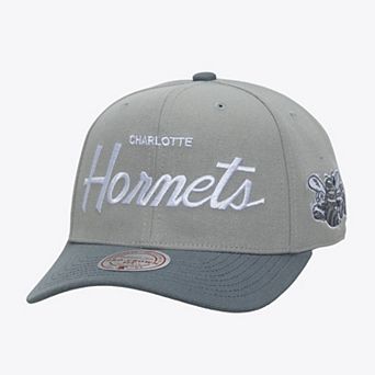 Men's Mitchell & Ness Gray Charlotte Hornets Thunderstorm Head Coach Pro Crown Snapback Hat