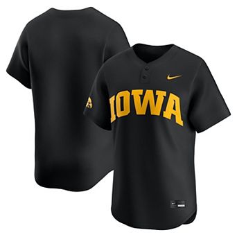 Men's Nike Black Iowa Hawkeyes Home Limited Baseball Jersey