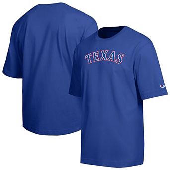 Men's Champion Royal Texas Rangers All Star Chenille Wordmark T-Shirt