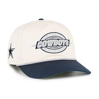 Men's '47 Natural/Navy Dallas Cowboys Frame Out Two-Tone Hitch Adjustable Hat