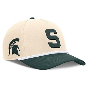 Unisex Nike Natural Michigan State Spartans 2026 Primetime Natural 5-Panel Rope 2-Tone Rise Hat