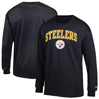 Men's Champion Black Pittsburgh Steelers Arch Over Logo Long Sleeve T-Shirt