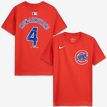 Youth Nike Pete Crow-Armstrong Red Chicago Cubs Name & Number T-Shirt