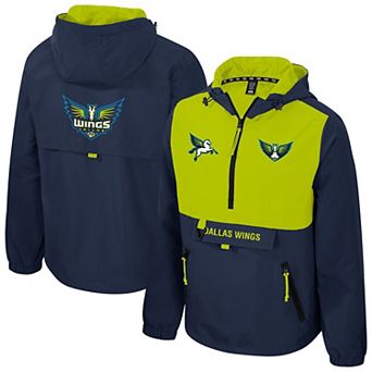 Unisex Stadium Essentials Navy/Green Dallas Wings Legends Challenger Quarter-Zip Jacket