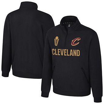 Unisex Stadium Essentials Black Cleveland Cavaliers First Team Trainer Quarter-Zip Pullover