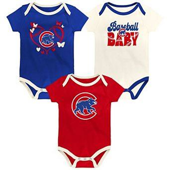 Infant Outerstuff Chicago Cubs Home Team 3-Pack Bodysuit Set