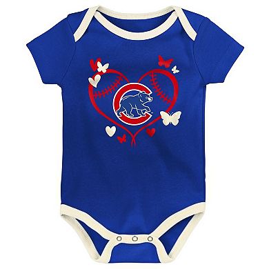Infant Outerstuff Chicago Cubs Home Team 3-Pack Bodysuit Set
