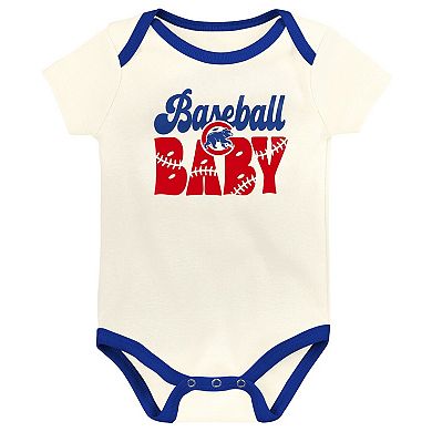 Infant Outerstuff Chicago Cubs Home Team 3-Pack Bodysuit Set