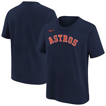 Youth Nike Athletic Navy Houston Astros Wordmark T-Shirt