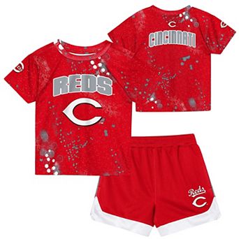 Toddler Outerstuff Red Cincinnati Reds Pinch Hitter T-Shirt & Shorts Set