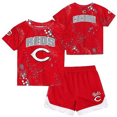 Toddler Outerstuff Red Cincinnati Reds Pinch Hitter T-Shirt & Shorts Set