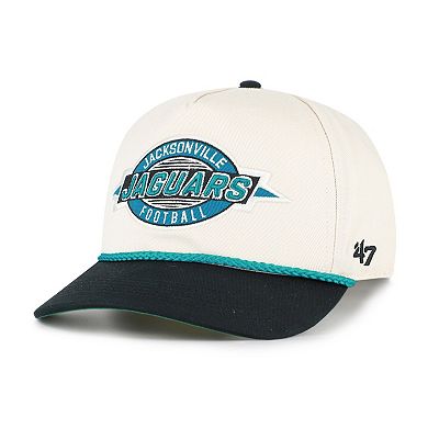 Men's '47 Natural Jacksonville Jaguars Frame Out Two Tone Hitch Adjustable Hat