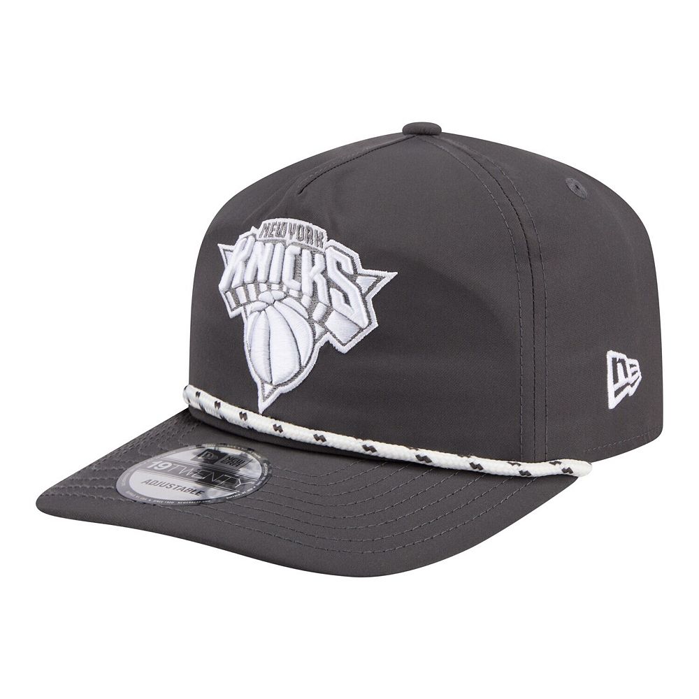 Men's New Era Graphite New York Knicks Tonal Rope 19TWENTY Adjustable Hat