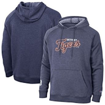 Men's Champion Navy Detroit Tigers Triumph Tri-Blend Raglan Hoodie