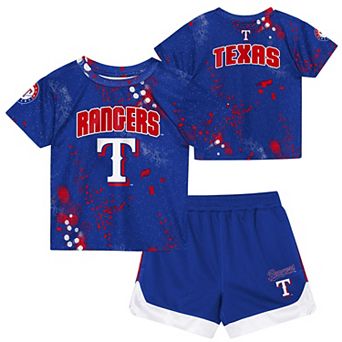 Toddler Outerstuff Royal Texas Rangers Pinch Hitter T-Shirt & Shorts Set