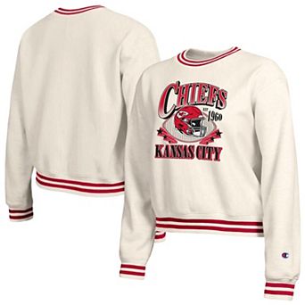 Women's Champion Cream Kansas City Chiefs Reverse Weave Fleece Sweatshirt