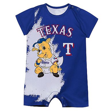 Newborn Outerstuff Blue Texas Rangers Baby Mascot Bodysuit