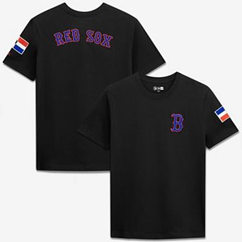 Men's New Era Black Boston Red Sox Dominican Republic Country Flag T-Shirt