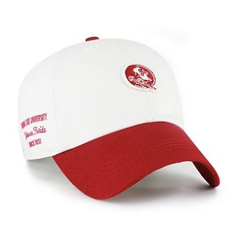 Men's '47 White/Garnet Florida State Seminoles Contemporary Basics Two Tone Clean Up Adjustable Hat