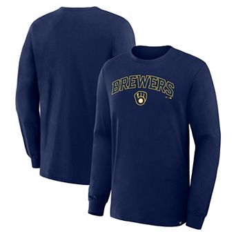 Men's Fanatics Navy Milwaukee Brewers Lock-Up Legacy Long Sleeve T-Shirt