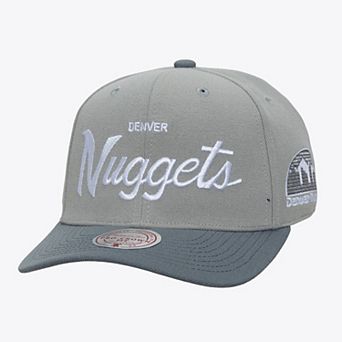 Men's Mitchell & Ness Gray Denver Nuggets Thunderstorm Head Coach Pro Crown Snapback Hat