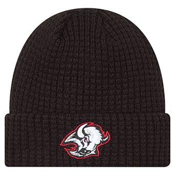 Men's New Era Black Buffalo Sabres Waffle Cuffed Knit Hat