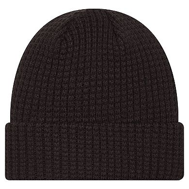 Men's New Era Black Buffalo Sabres Waffle Cuffed Knit Hat