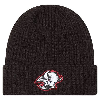 Men's New Era Black Buffalo Sabres Waffle Cuffed Knit Hat