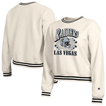 Women's Champion Cream Las Vegas Raiders Reverse Weave Fleece Sweatshirt