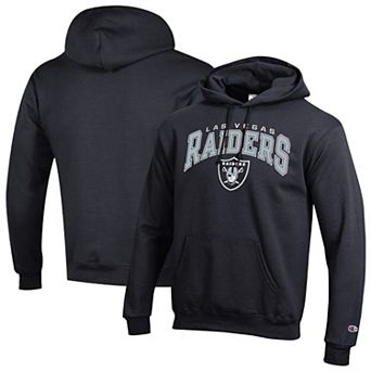 Men's Champion Black Las Vegas Raiders Powerblend Arch over Logo Hoodie