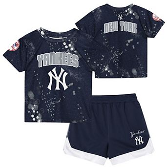 Preschool Outerstuff Navy New York Yankees Pinch Hitter Infielder T-Shirt & Shorts Set