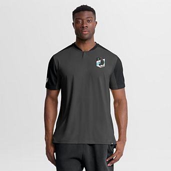 Men's Fanatics Charcoal Minnesota United FC Striker Henley Shirt