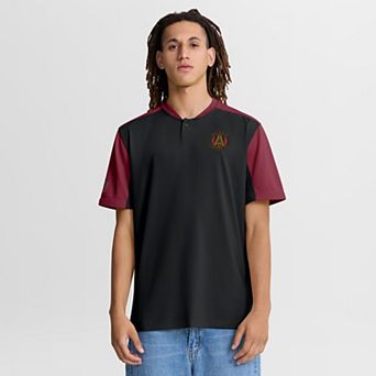 Men's Fanatics Black Atlanta United FC Striker Henley Shirt