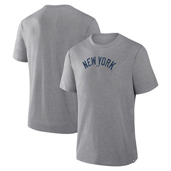 Men's Fanatics Heather Gray New York Yankees Play Tribute Tri-Blend T-Shirt