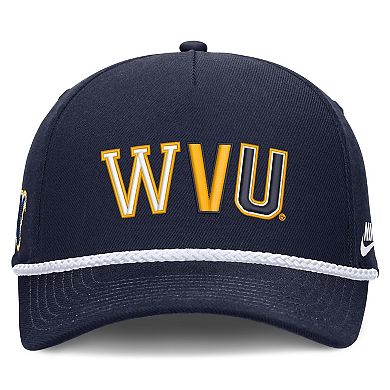 Unisex Nike Navy West Virginia Mountaineers 2026 Basketball Refresh 5-Panel Rope Rise Hat