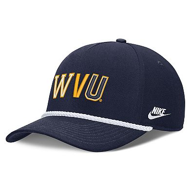 Unisex Nike Navy West Virginia Mountaineers 2026 Basketball Refresh 5-Panel Rope Rise Hat