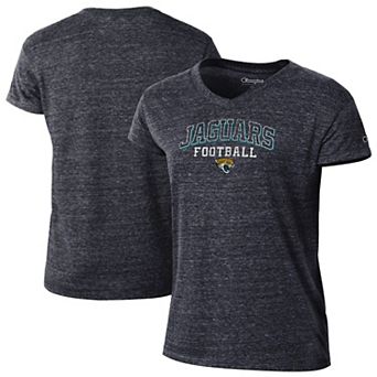 Women's Champion Black Jacksonville Jaguars Triumph Tri-Blend V-Neck T-Shirt