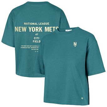 Women's '47 Teal New York Mets Contemporary Basics Leon City T-Shirt