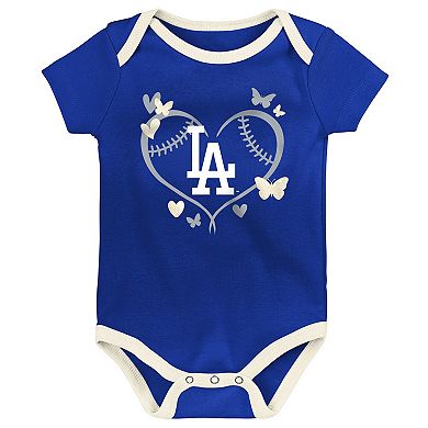 Infant Outerstuff Los Angeles Dodgers Home Team 3-Pack Bodysuit Set