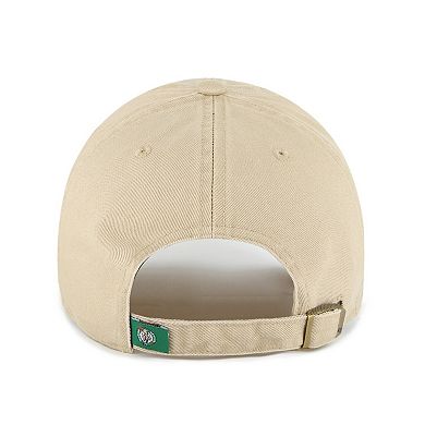Men's '47 Khaki Boston Celtics Logo Clean Up Adjustable Hat
